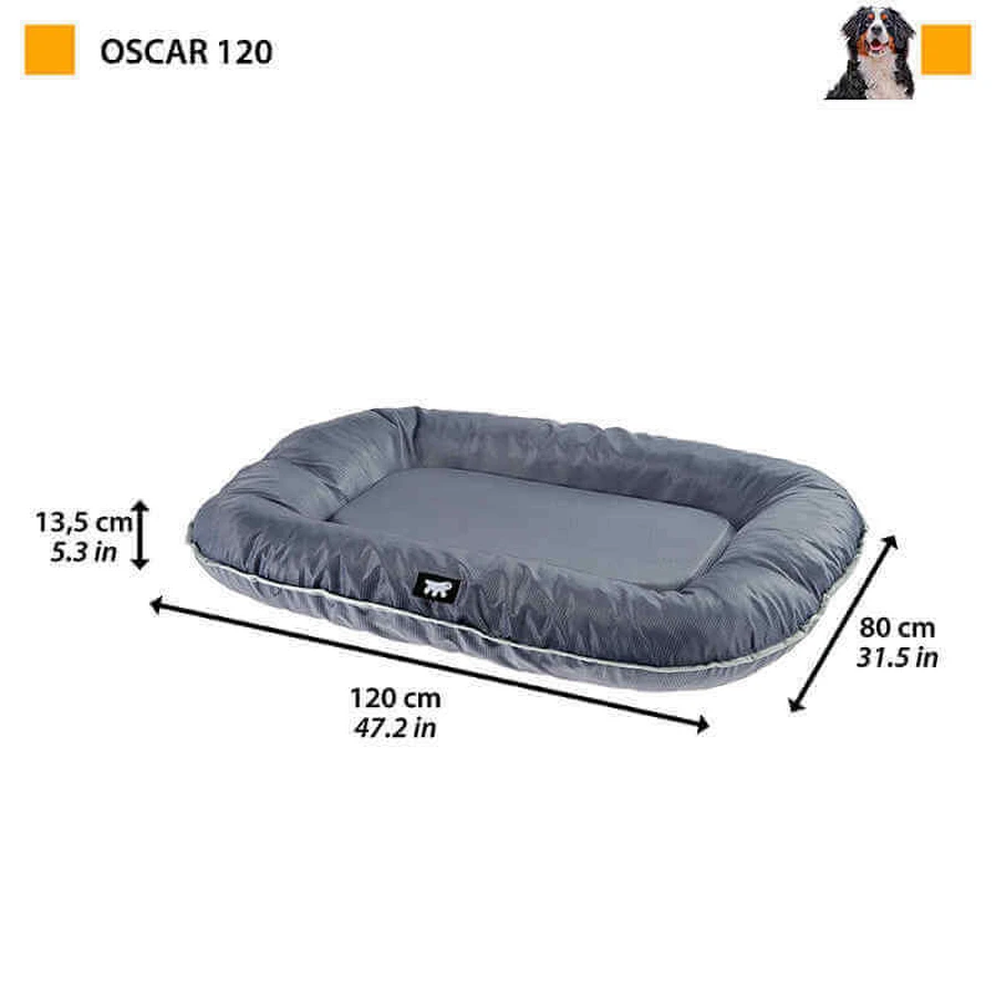 Ferplast (Ферпласт) Oscar - Подушка из водостойкой ткани для собак, 120x80x13,5 см (Серый): цены и характеристики
