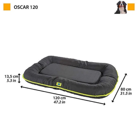 Ferplast (Ферпласт) Oscar - Подушка из водостойкой ткани для собак, 120x80x13,5 см (Черный): цены и характеристики