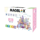 Магнитный прозрачный строительный набор, 3 года+, пастель, 66 деталей, Magblox