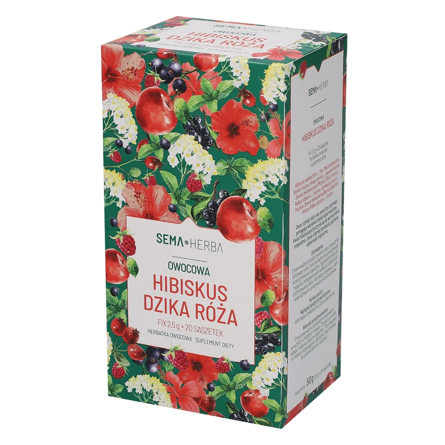 SEMA Herba Гибискус и шиповник Фикс, 2,5 г x 20 пакетиков СРОК ДАТА: цены и характеристики