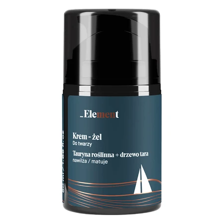 Element Men, зволожуючий і матуючий крем-гель для обличчя, рослинний таурин + дерево тара, 50 мл: ціни та характеристики