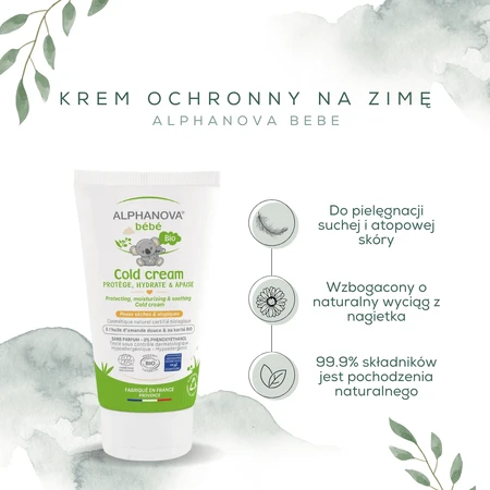 Alphanova Bebe Cold Cream, органічний крем для захисту взимку, 50 мл: ціни та характеристики