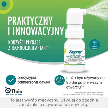 Zaspray, успокаивающий спрей для век, 10 мл: цены и характеристики