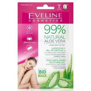 Eveline Cosmetics 99% натуральный гель для удаления волос с алоэ вера, 2х5 мл