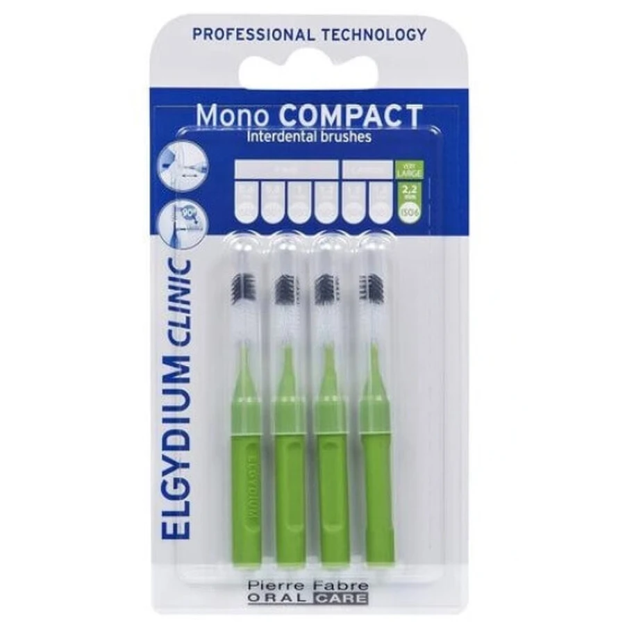 Elgydium Clinic Mono Compact 6 Green Зубная щетка 2,2 мм, 4 шт.: цены и характеристики