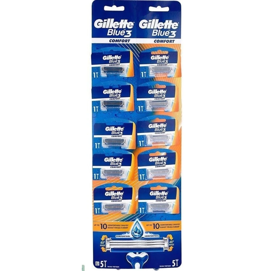 Бритва для гоління Gillette Blue 3 Plus Comfort, 10 шт.: ціни та характеристики