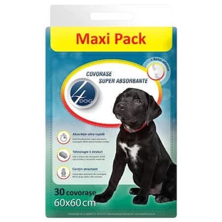 Впитывающие коврики Maxi для собак, 60x60 см, 30 штук, 4Dog
