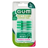 GUM Soft-Picks Comfort Flex, межзубные зубные щетки Cool Mint L, 40 шт.