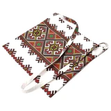 Baltic Bebe Поднос для колядок из хлопка, 35 x 37 см, белый/зеленый, Baltic Bebe