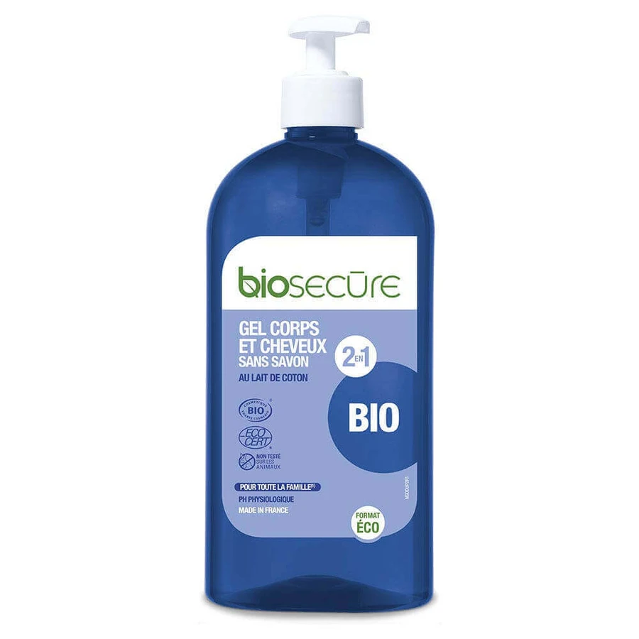 Гель для тела и волос Bio Secure без мыла органическое хлопковое молочко 500 мл: цены и характеристики