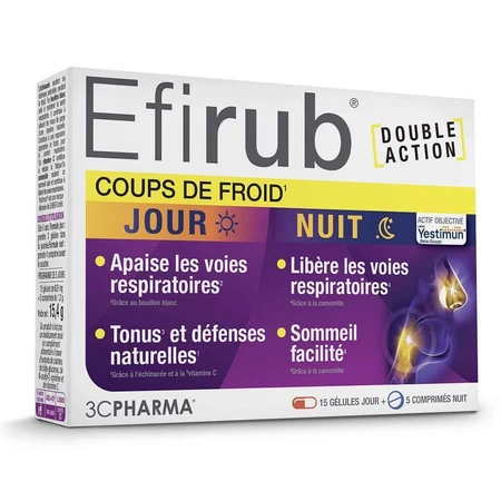 3C Pharma Efirub Cold Hits день и ночь 15 капсул день + 5 таблеток ночь: цены и характеристики