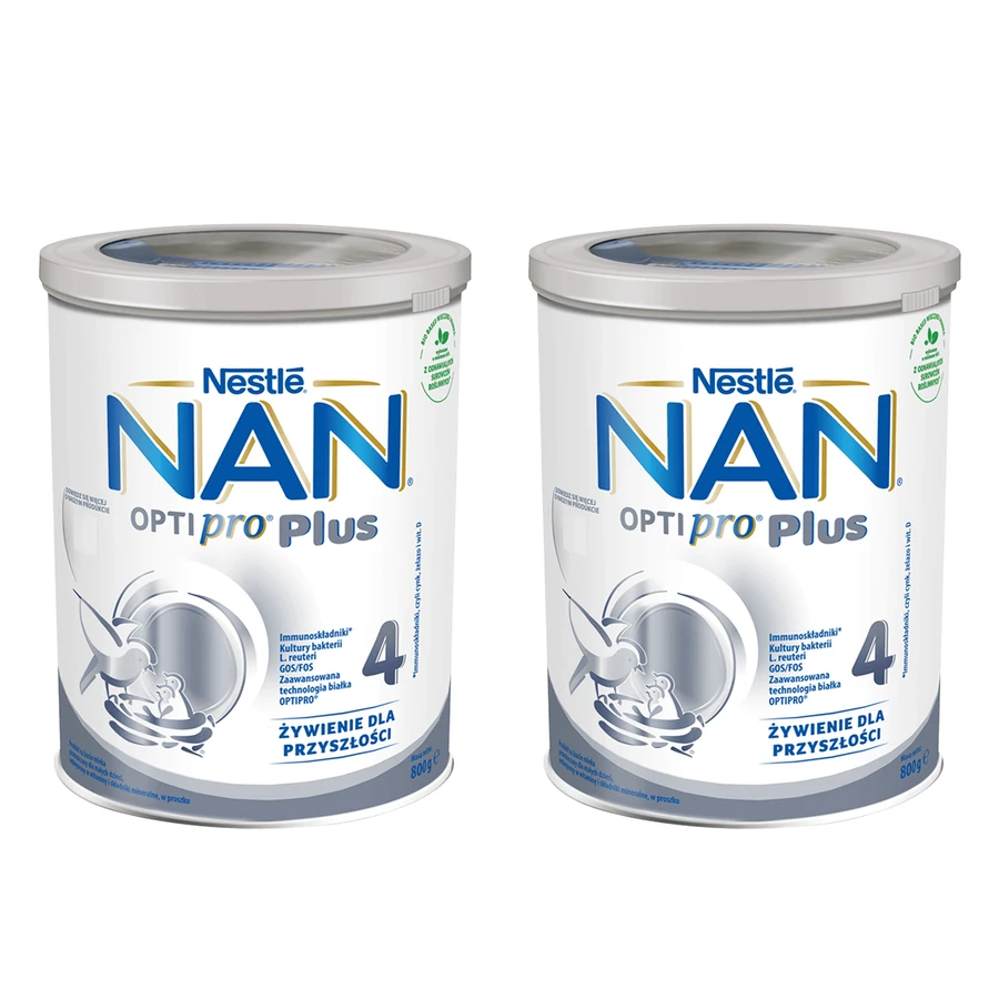 Nestle NAN Optipro Plus 4, модифіковане молоко для дітей старше 2 років, 2 х 800 г: ціни та характеристики