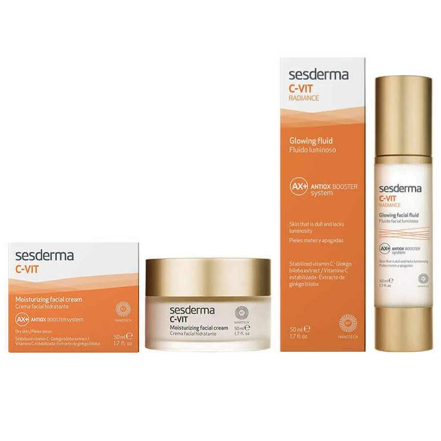 Набор Sesderma C-Vit, осветляющий крем для лица, 50 мл + увлажняющий крем для лица, 50 мл за 1 копейку: цены и характеристики