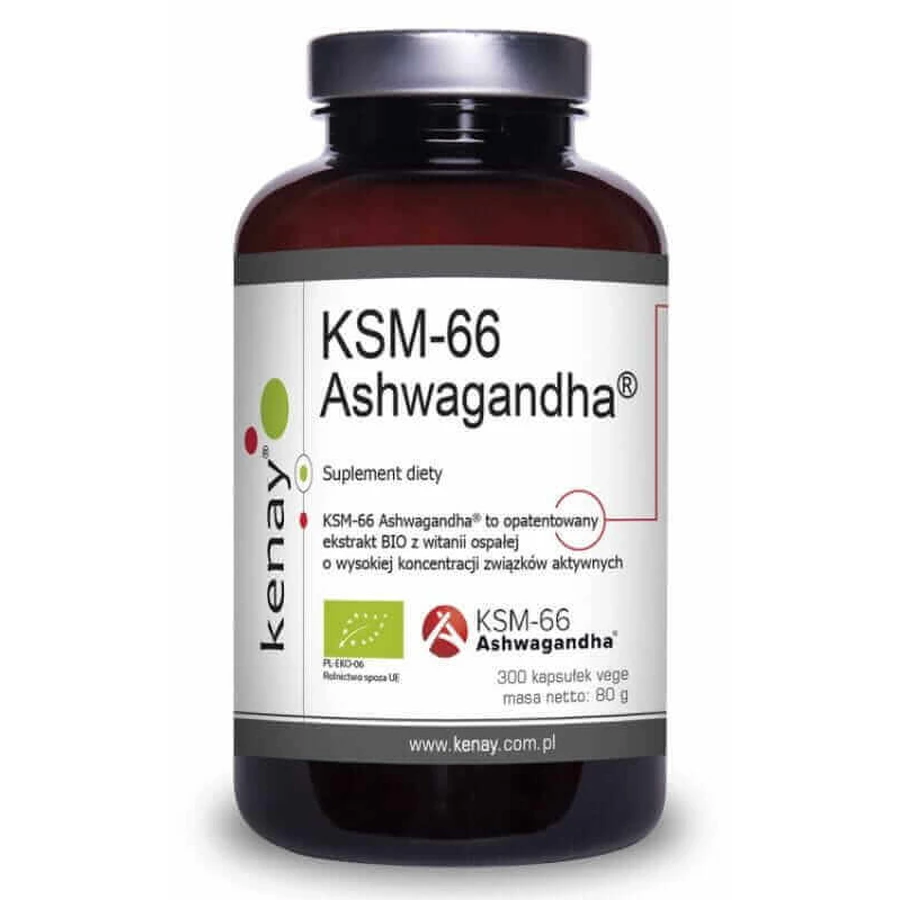 Органическая ашвагандха KSM-66 200 мг (300 капсул) Kenay: цены и характеристики