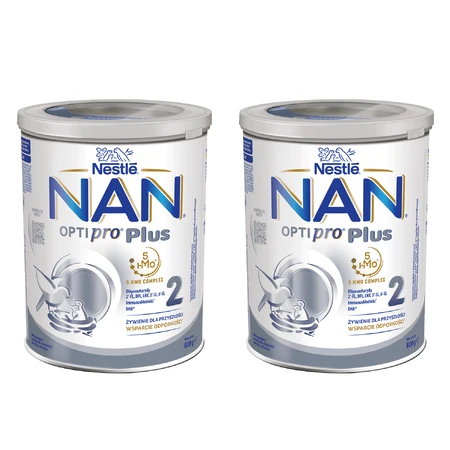 Набір Nestle NAN Optipro Plus 2 HMO, молочні суміші для дітей старше 6 місяців, 2 по 800 г: ціни та характеристики