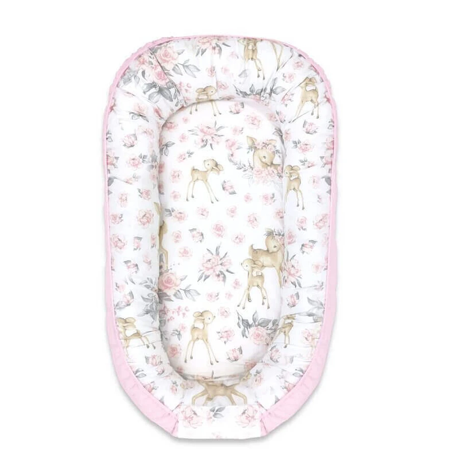 Baby Nest Velvet Уютное гнездышко Baby Nest Velvet, Sweet Deer Pink, 105x66 см, MimiNu: цены и характеристики