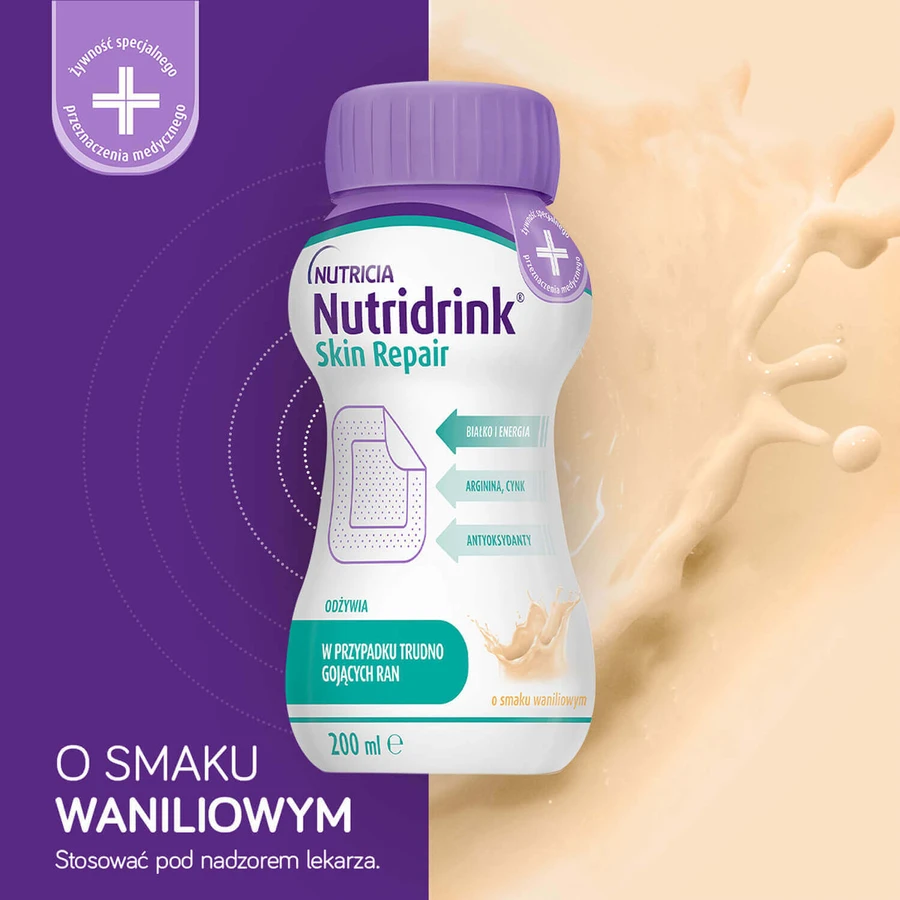 Набір для відновлення шкіри Nutridrink, зі смаком ванілі, 8 х 200 мл: ціни та характеристики