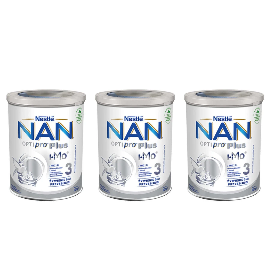 Nestle NAN Optipro Plus 3 HM-O, модифицированное молоко для детей старше 1 года, 3 x 800 г.: цены и характеристики