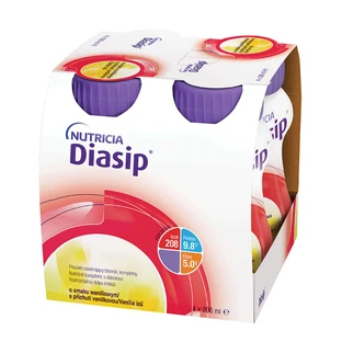 Набор Diasip, питательный препарат для диабетиков, со вкусом ванили, 8 x 200 мл