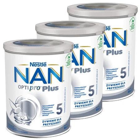 Nestle NAN Optipro Plus 5 молочний продукт на основі молока для дітей старше 2,5 років, 3 х 800 г: ціни та характеристики