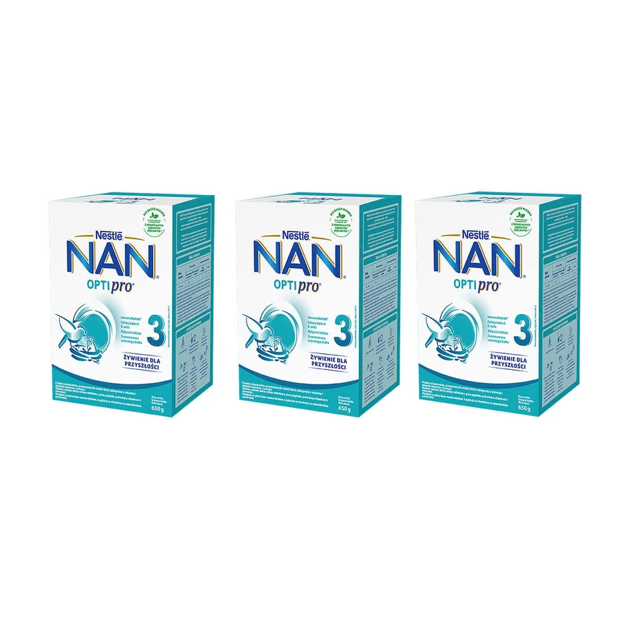 Набор Nestle NAN Optipro 3, Junior модифицированное молоко для детей старше 1 года, 3 х 650 г: цены и характеристики