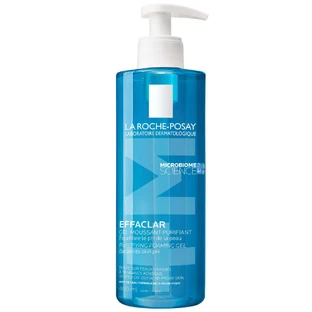 Набір La Roche-Posay Effaclar, гель для вмивання для жирної та чутливої шкіри, 400 мл + дозатор, 400 мл + біла косметичка безкоштовно