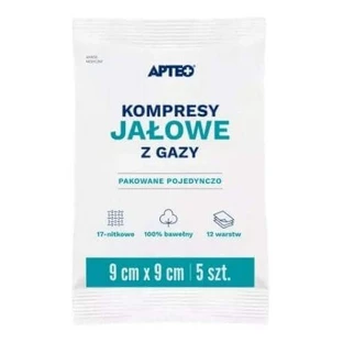 Марлеві тампони APTEO CARE стерильні 9х9 см, 5 шт.