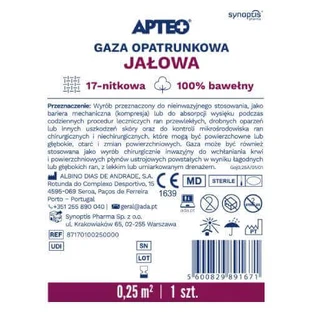 APTEO CARE стерильная повязка марлевая 0,25м2 17н, 1 шт