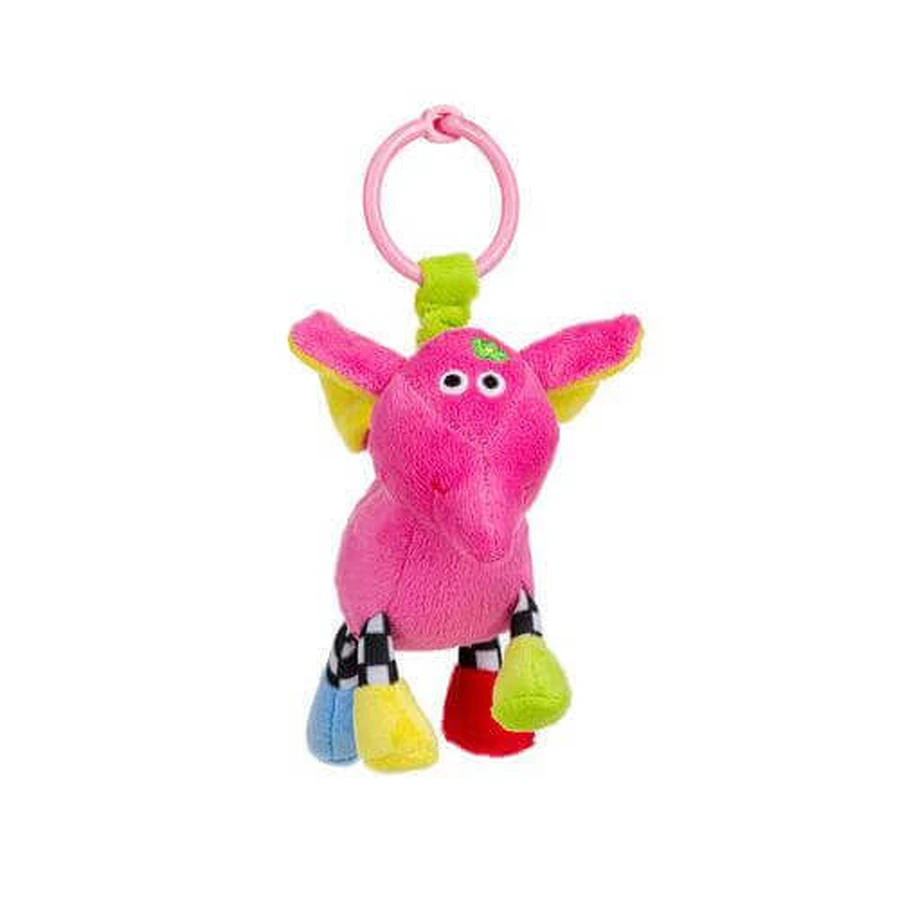 CANPOL BABIES Плюшевая погремушка crazy animals розовый слон 2/284: цены и характеристики