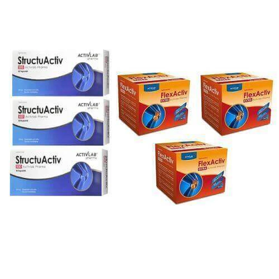 Набір FlexActiv Extra, 3х30 пакетиків + StructuActiv 500 мг, 3х60 капсул: ціни та характеристики