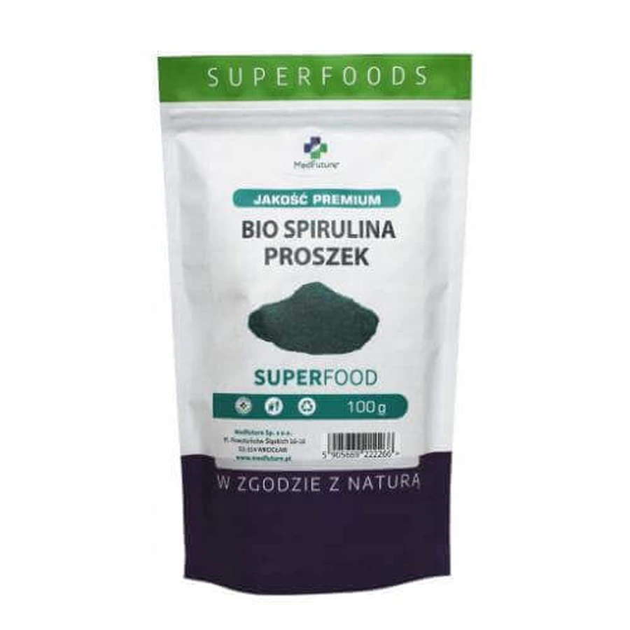MedFuture Super Food Bio порошок спіруліни, 100 г: ціни та характеристики