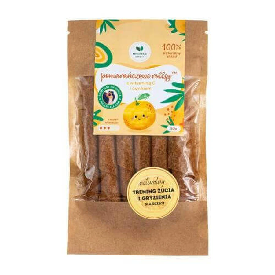 Апельсинові рулетики Naturally Healthy з вітаміном С та цинком, 50 г: ціни та характеристики