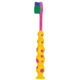 Детская зубная щетка Mattes Dino Smile M65 Soft 3+ желто-розовая