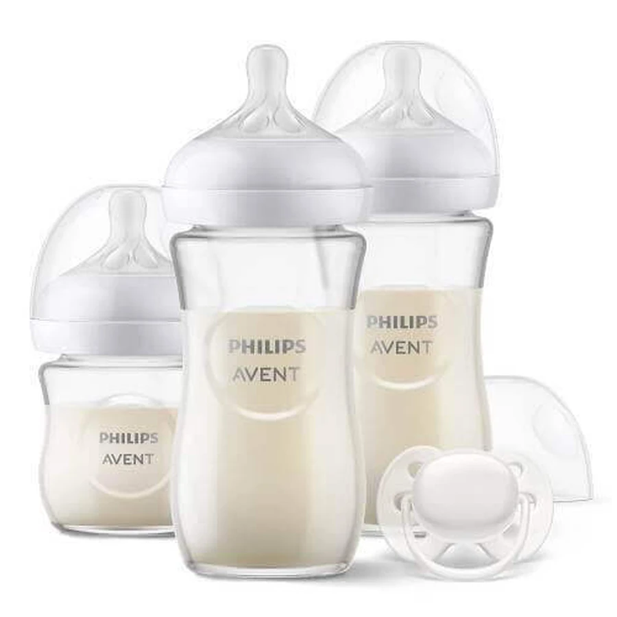 Philips Avent Natural Response Набор стеклянных бутылочек для кормления младенцев + соска SCD878/11: цены и характеристики