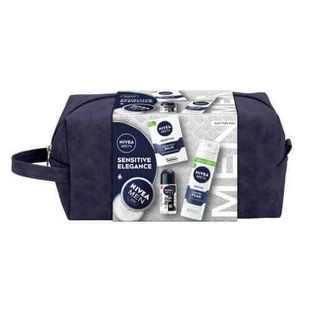 NIVEA MEN Sensitive Set Бальзам після гоління, 100 мл + Заспокійлива піна для гоління, 200 мл + Крем для обличчя та тіла для чоловіків, 75 мл + Антиперспірант-ролик, 50 мл