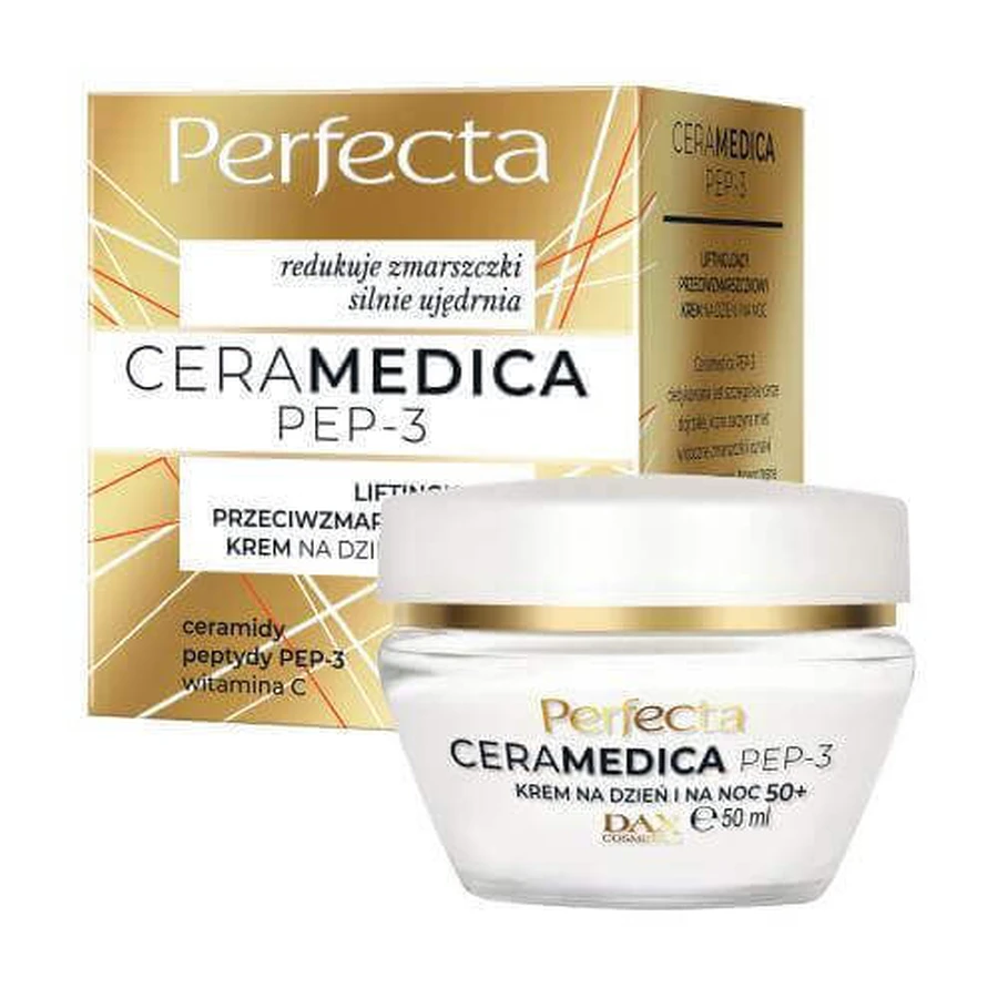PERFECTA Ceramedica PEP-3 Ліфтинговий денний та нічний крем проти зморшок 50+, 50 мл: ціни та характеристики