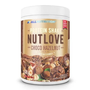 ALLNUTRITION Nutlove Протеїновий коктейль Шоколадно-фундуковий горіх Високобілкова добавка, 630 г