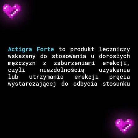 Актигра Форте 50 мг, 2 таблетки: цены и характеристики