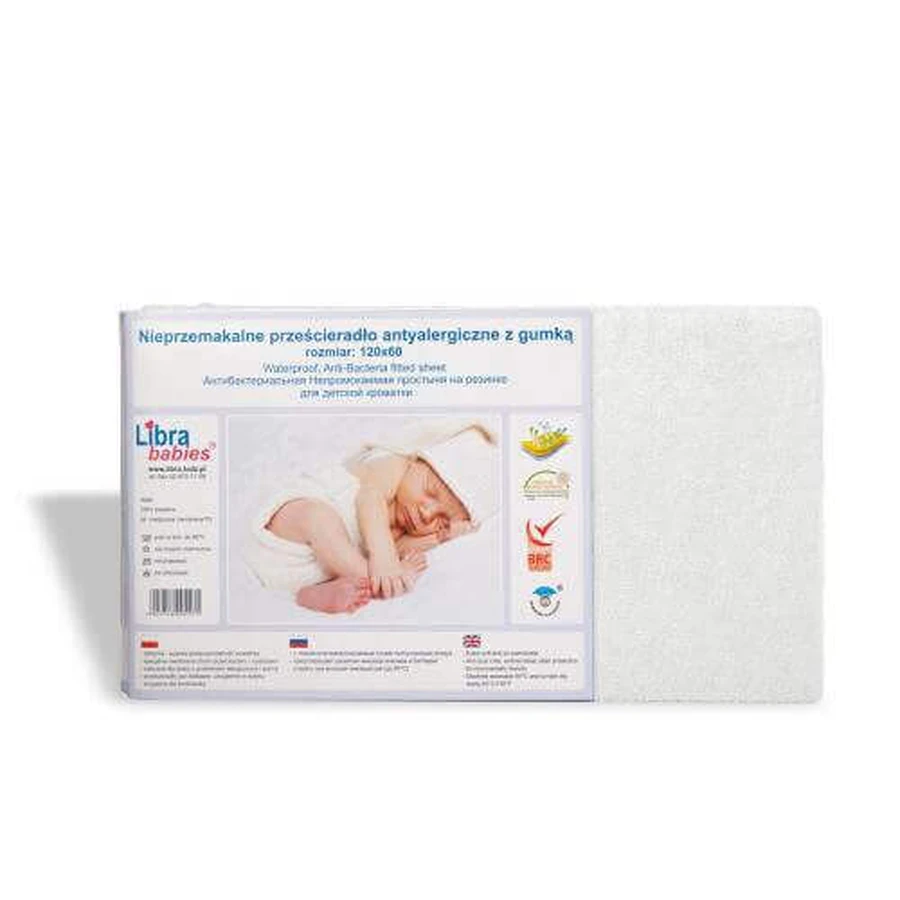 Простирадло водонепроникне Libra-Babies 120x60см екрю: ціни та характеристики