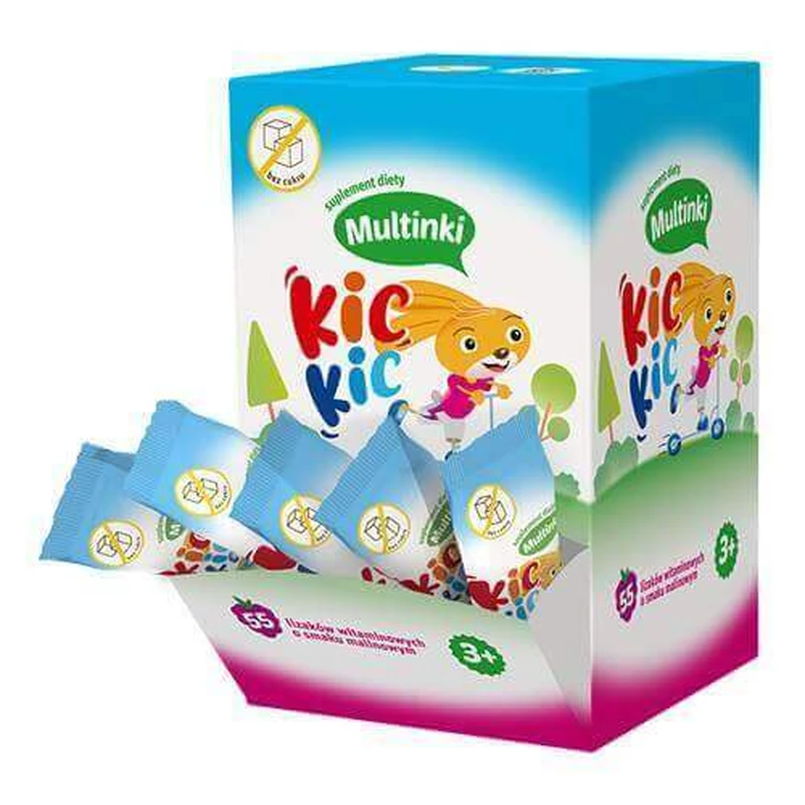 Мультики Kic Kic витаминные леденцы со вкусом малины, 55 шт.: цены и характеристики
