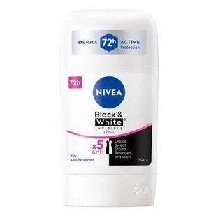 Nivea Black&White Invisible Clear Антиперспірант-стік для жінок, 50 мл