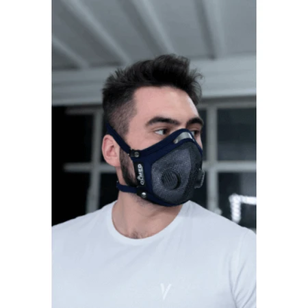 Спортивная маска Olmed Navy Blue (1+1 фильтр) размер S разработана Анжеликой Юзефчик: цены и характеристики