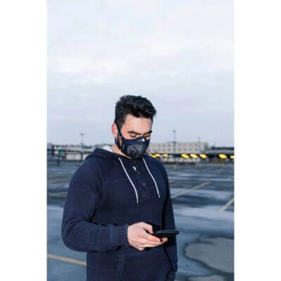 Спортивная маска Olmed Navy Blue (1+1 фильтр) размер S разработана Анжеликой Юзефчик: цены и характеристики