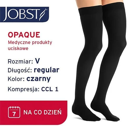 Длинные компрессионные чулки JOBST OPAQUE CCL1 черного цвета, размер 5 ZP: цены и характеристики