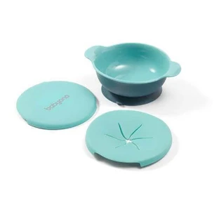 BABYONO Миска для закусок с крышкой 1078 бирюзовая
