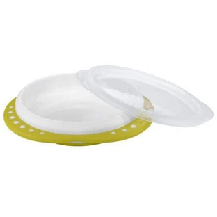 NUK Easy Learning блюдце с крышкой 8м+ зеленое (255.049), 1 шт.