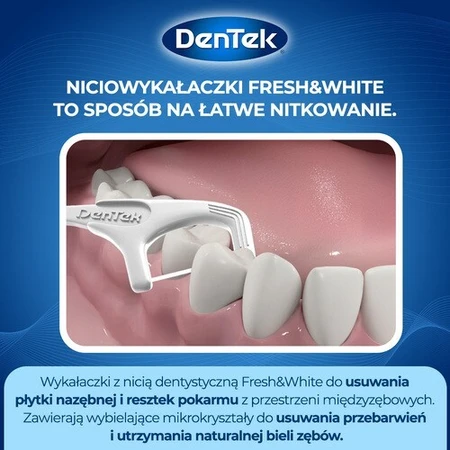 Зубная нить DENTEK Зубочистки Fresh&White, 36 шт.: цены и характеристики