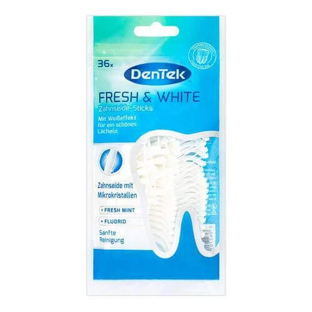 Зубная нить DENTEK Зубочистки Fresh&White, 36 шт.: цены и характеристики