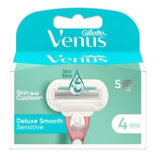 Gillette Venus Deluxe Smooth Sensitive Сменные бритвенные картриджи, 4 шт.