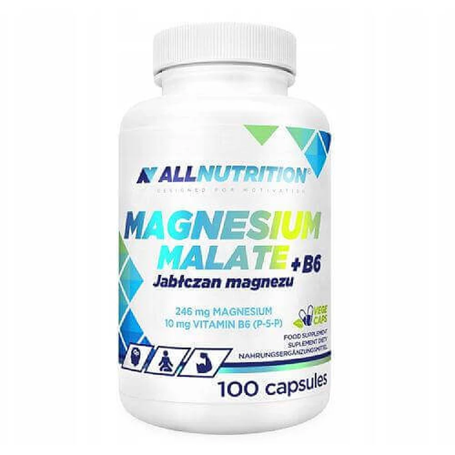 Allnutrition Магній малат + В6 Магній малат, 100 капсул: ціни та характеристики